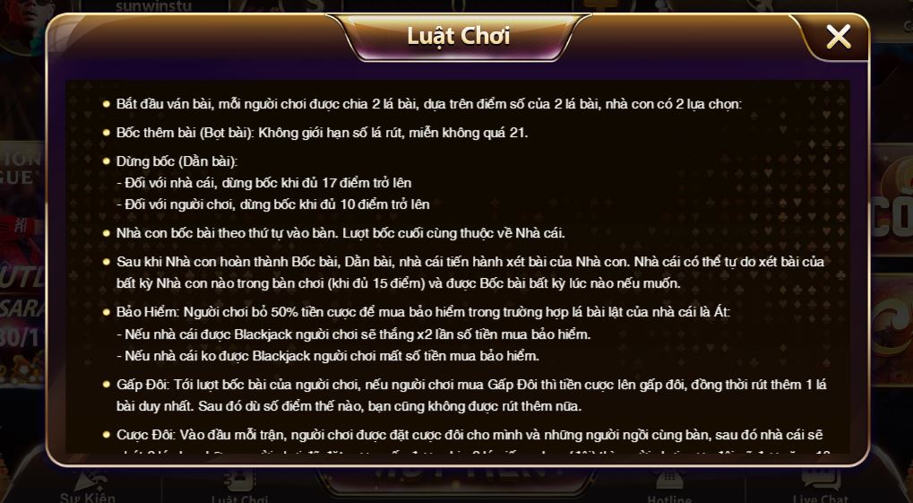 Kinh nghiệm chơi Blackjack bất bại tại Sunwin 